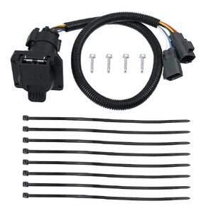 X AUTOHAUX 7 Pin Trailer Wiring Harness Connector Vehicle-Side 7 Way RV Wiring Plug Harness Extension for Ford F-250 F-350 F-450 Super Duty 2020 3 Foot