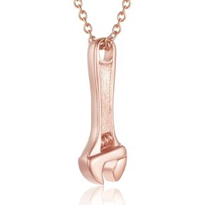 Mechanic Wrench Cremation Jewelry for Ashes Stainless Steel Tool Urn Pendant Locket Keepsake Memorial Urn Necklace for Men Women Holder Ashes for Pet Human