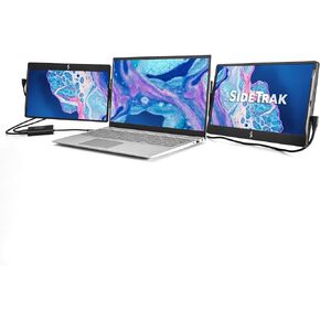 SideTrak Swivel 12.5" Portable Monitor for Laptop, Patented Swivel Hinge, Triple Screen Laptop Setup | FHD Dual Screen w/Kickstand, USB-C & HDMI, Mac, PC, Chrome Compatible (Triple Monitor)