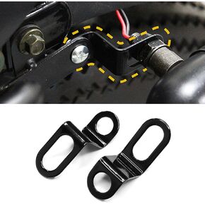 2 Pack Motorcycle Rear Turn Signal Bracket, Universal L Shape 12mm Fixed Installation Shock Bracket for Cars Motorcycles, Metal Signal Light Reposition Holder, Replacement Modification Accessories
