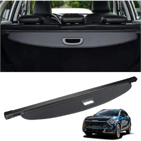 Cargo Cover Fit for 2023 Kia Sportage Rear Storage Waterproof Retractable Rear Trunk Security Cover Shielding Shade Black