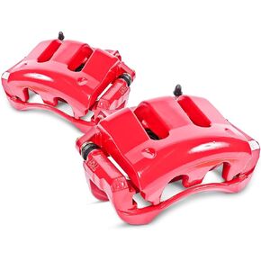 Power Stop Rear S3104 Pair of High-Temp Red Powder Coated Calipers