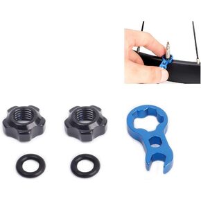 Juscyling Presta Valve Collar Nuts Screws for MTB and Road Bike, with Multi-Function Wrench Tool Kit