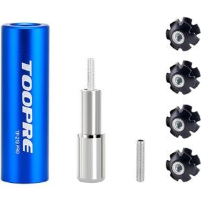 Bike Fork Star Nut Setting Tool Installer with 4 Bike Star Nut and 2 Spare Special Screws (for 1-1/8" Fork Tubes)