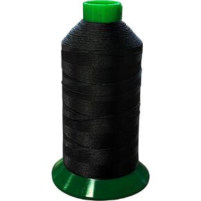 Serabond UVR Black Bonded Polyester Upholstery Thread - T-90 Indoor/Outdoor UV Resistant - Upholstery - Boat - Marine - Awning