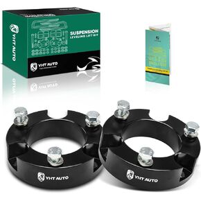YHTAUTO 2.5 inch Front Leveling Lift Kit Fits 2005-2023 Toyota Tacoma, 2003-2023 4Runner, 2007-2008 FJ Cruiser, 4WD/RWD, Aluminum Strut Spacers Suspension Leveling Kit w/Hardware Kit Set of 2