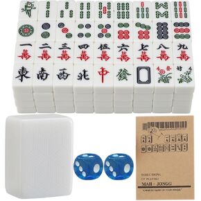 ملحقات طاولة ماجونج الأوتوماتيكية من ماجونج مجموعة ماجونج مغناطيسية 144 بلاطة ماجونج صينية متعددة الوظائف (تشغيل آلي، فرك يدوي) (أبيض، 1.8 × 1.3 × 0.9 بوصة) in Kuwait