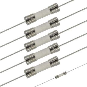 5 pcs. T4AH250V T4A 250V 5x20mm Ceramic Body Time-Lag Axial Lead Fuse with pins for LCD-TV etc