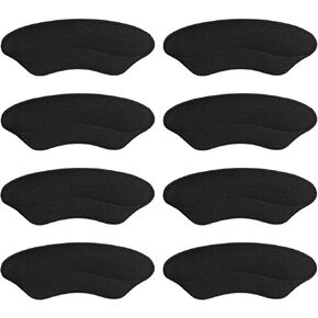 Heel Grips Women Shoes Pads: Inserts into Back Heel - Heel Protector for High Heel Boots Insoles Prevent Too Big Shoe from Slipping Liner Cushion for Comfortable Support(4 Pairs)（Black）