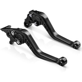 MICTUNING Motorcycle CNC Short Brake Clutch Levers 6 Gear Adjustable Compatible with Kawasaki Ninja Honda CBR Ducati Yamaha YZF, Red