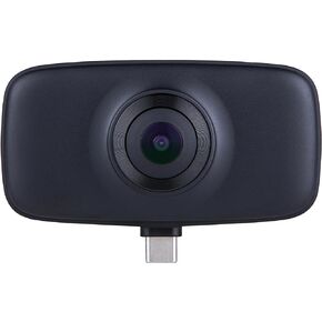 كاميرا رياضية KanDao QooCam Fun بزاوية 360 درجة، منفذ من النوع C فقط، كاميرا فيديو وصورة بانورامية 360 درجة، تسجيل مباشر 360 درجة، تطبيقات، كاميرا فيديو ثابتة للرياضة، أسود in Kuwait