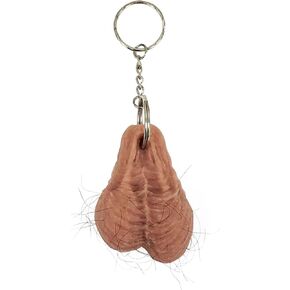Funny Hairy Keyring Gift for Him Her Boy Girl, 1PC Charm Bag Keychain for Fun for Men Women who Love a Novelty Keychain Weird Keychain Mini Keychain