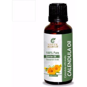 Calendula Oil | Pot Marigold Oil (Calendula Officinalis) Carrier Oil 100% Pure Natural Undiluted Uncut Therapeutic Grade Oil 0.16 Fl.Oz