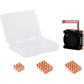 DVOZVO Cooling Fan Coper Heatsink Pack Cooler Cooling Kit for Orange Pi 5 Plus,Orange Pi 5 Plus heatsink kit,Orange Pi 5 Plus Cooler Kit,Orange Pi 5 Plus Heatsink Cooler Kit