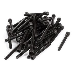 uxcell 50 Pcs 12.9 Alloy Hex Key Socket Head Cap Screws Bolts UNC 4#-40x1"