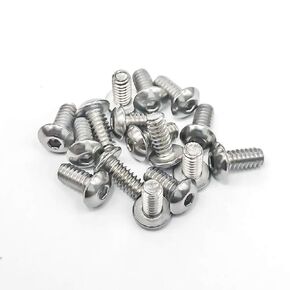 #10-24 x 3/4" (100 PCS) Button Head Socket Cap Bolts Screws, 304 Stainless Steel 18-8, Allen Hex Drive, Full Thread