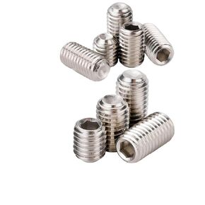 M5 x 3mm Stainless Steel Socket Set Screws Hexagon Socket Flat Head Set Screws Hexagon Socket Drive Headless Screws, Silver(20 Pcs)