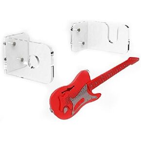 esowemsn A Set of 2pcs Guitar Hanger Hook Clear Acrylic Violin Guitar Hanger Holder Clear Guitar Hook Holder Wall Mount Bracket with Screw for Electric Acoustic Guitar Ukulele Accessory