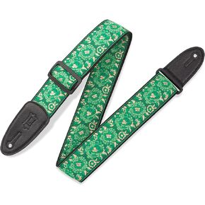 Levy's Leathers M8AS-BLU Asian Print Jacquard Weave Guitar Strap, Blue