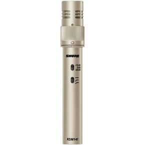 Shure KSM141/SL Stereo Pair with (2) KSM141, (2) Foam Windscreens, A27M Stereo Microphone Adapter and Carrying Case