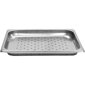 Thunder Group STPA3121PF Steam Table Pan, 1/2 Size, Perforated, 1-1/4" deep, Anti-jam, 24 Gauge, 18/8 Stainless Steel, NSF (Made in China), Pack of 12 in Saudi Arabia