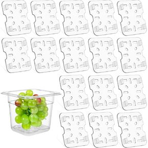 16 قطعة من رف التصريف البلاستيكي مقاس 1/6 وعاء طعام، صينية تصريف من الأكريليك الشفاف لمطبخ الفندق التجاري in Kuwait