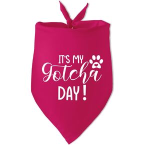 It's My Gotcha Day Pink Dog Bandana Adoption Day Dog Bandana for Dogs Funny Pet Dog Puppy Bandana Photo Prop Accessories for Pet Dog Lovers Owner Gift