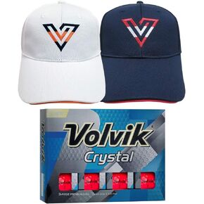 Volvik Crystal 3-Piece Premium Color Golf Balls Gift Set Bundle