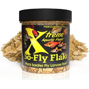 Xtreme So-Fly Flakes - Sustainable Protein from Black Soldier Fly Larva for Tropical Fish - Eco-Friendly Food, Nutrient-Rich, All-Natural Diet - USA Farm Grown (3.5oz)