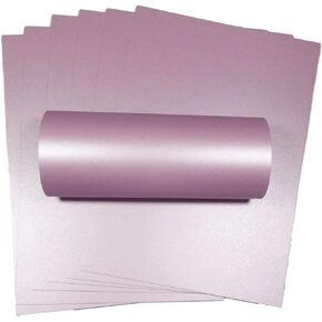 10 Sheets Pale Lilac Pearlescent Shimmer Double Sided A4 Decorative Card 300gsm / 110lb
