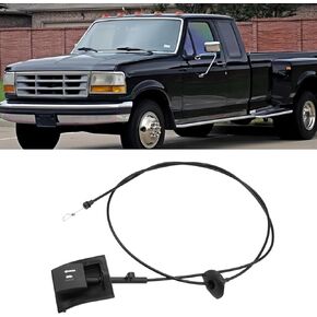 Moonlinks Compatible with 1992-1997 Ford Bronco F150 F250 F350 Hood Release Cable & Pull Handle，Hood Latch Release Cable Replaces for 912-042 F2TZ16916A Hood Latch Release Handle and Cable Assembly