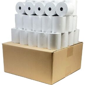 (Reseller 50 GSM Paper Thickness) 3 1/8" x 230' (150 Rolls) Thermal Paper Cash Register POS Paper Rolls For Clover Citizen Star Micronics Printer Paper Bpa Free 318230 - BuyRegisterRolls®