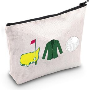 JXGZSO Green Masters Tournament Merch Golf Gifts Golf Zipper Makeup Bag Masters Golf Party Gift (Green Masters B)