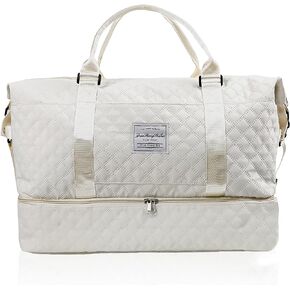 Travel Bag with 15.6 inch Laptop Compartment, Weekender Bag Women with Shoe Compartment & USB Charging Port & Toiletry Bag,