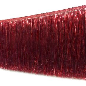 KOLIGHT 10yards Width 8inch Polyester Lace Tassel Fringe Trim Decoration for Latin Dress Stage Clothes Lamp Shade (Black)
