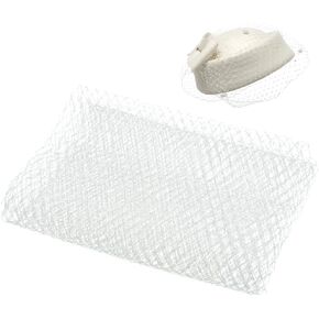 BENECREAT 3.28Yards Veil Mesh Fabric 10inch Wide Net Mesh Fabric Birdcage Bridal Veil for Wedding Veil Wedding Hat Decorating