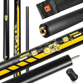 Little Monster Carbon Fiber Break Jump Cue - 3 Pieces Break Pool Cue Jump Cue Stick Shaft, Low Deflection Billiard Pool Cue 12.9mm Tip with Soft Bag