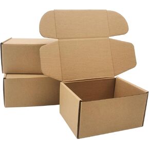 60 Pack Small Shipping Boxes, 6x4x3 Inches Corrugated Cardboard Shipping Boxes for Packaging Small Business, Brown Mailing Boxes in Kuwait