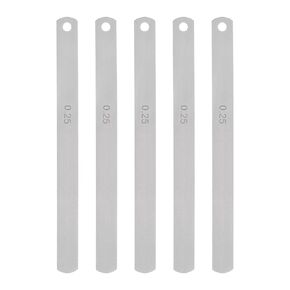 5pcs Mn Steel Feeler Gauge 0.25mm Thickness 150mm Length Metric Filler Thickness Gage Gap Measuring Tool Single Blade