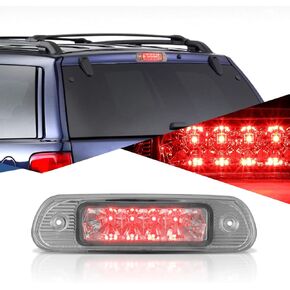 Auto Dynasty Red Housing LED 3rd Third High Mount Rear Brake Light Stop Lamp Compatible with Jeep Grand Cherokee WJ 99-04