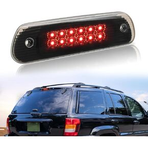 LED 3rd Third Tail Brake Light for Grand Cherokee,Center High Mount Stop Light Compatible with Jeep Grand Cherokee 1999-2004 (Smoked Black)