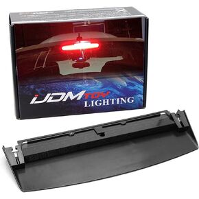 iJDMTOY OEM-Spec Red Lens Full LED Rear Windshield High Mount Third Brake Light Bar Assembly Compatible With 2009-2016 Audi A4 S4 Sedan