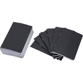 Yansanido 48 Pcs 5.5 Inch x 3.5 Inch Black Cover Pocket Notebook 32 Sheets (64 Pages) 8 mm Ruled Pages 70 Gsm Paper (Lined 48pcs)