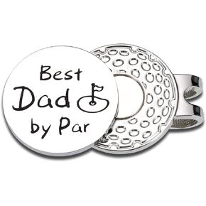 New Dad Gifts Fathers Day Golf Ball Marker from Wife Daughter Son Golf Gifts for Papa Father Gifts for Men Him Birthday Gifts for Dad Golf Lover Gifts for Daddy Stepdad New Dad Gifts Hat Clip