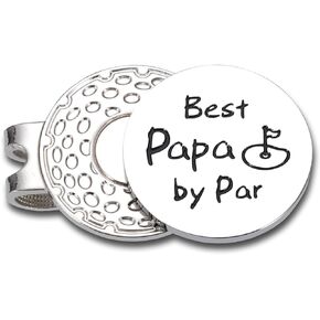 New Dad Gifts Fathers Day Golf Ball Marker from Wife Daughter Son Golf Gifts for Papa Father Gifts for Men Him Birthday Gifts for Dad Golf Lover Gifts for Daddy Stepdad New Dad Gifts Hat Clip