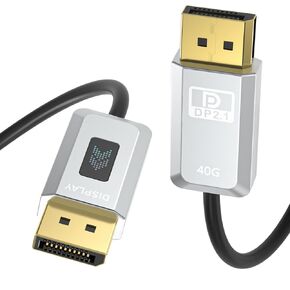 كابل الألياف البصرية DisplayPort 2.1، كابل DP 2.1 [16K@30 هرتز، 8K@60 هرتز، 4K@240 هرتز]، سلك منفذ عرض 40 جيجابت في الثانية يدعم AOC UHBR10/HDR/HDCP، FreeSync G-Sync لشاشة الألعاب 4090 بطاقة رسومات، 6.6FT