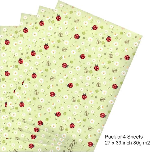 arkamii EASTER design premium wrapping paper set of 4 sheets size 39 x 27 inch for EASTER egg gift pack (18-8378) in Kuwait