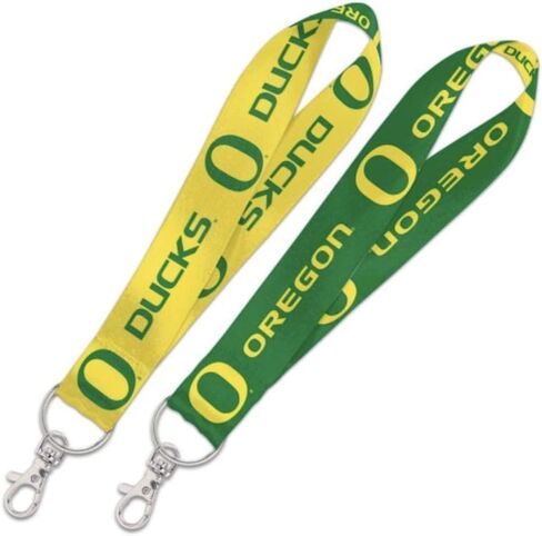 حزام مفاتيح مزدوج الجوانب من Oregon Ducks WinCraft مع حلقة مقاس 6 بوصات ومشبك دوار على شكل جراد البحر in Saudi Arabia