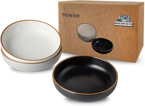 Howise Ceramic Cat Bowls, Howise Pet Bowl Cat Dishes for Food and Water, 5.19 in Cat Food Bowl 3 Pack Pet Dishes for Cats Puppy in Saudi Arabia