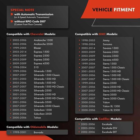 A-Premium Steering Column Shift Mechanism - Compatible with Cadillac, Chevy, GMC Vehicles - 1998-2007 - Escalade, Blazer, Silverado, Suburban, Tahoe, Sierra, Jimmy, Yukon - Replaces 19149553 in Saudi Arabia